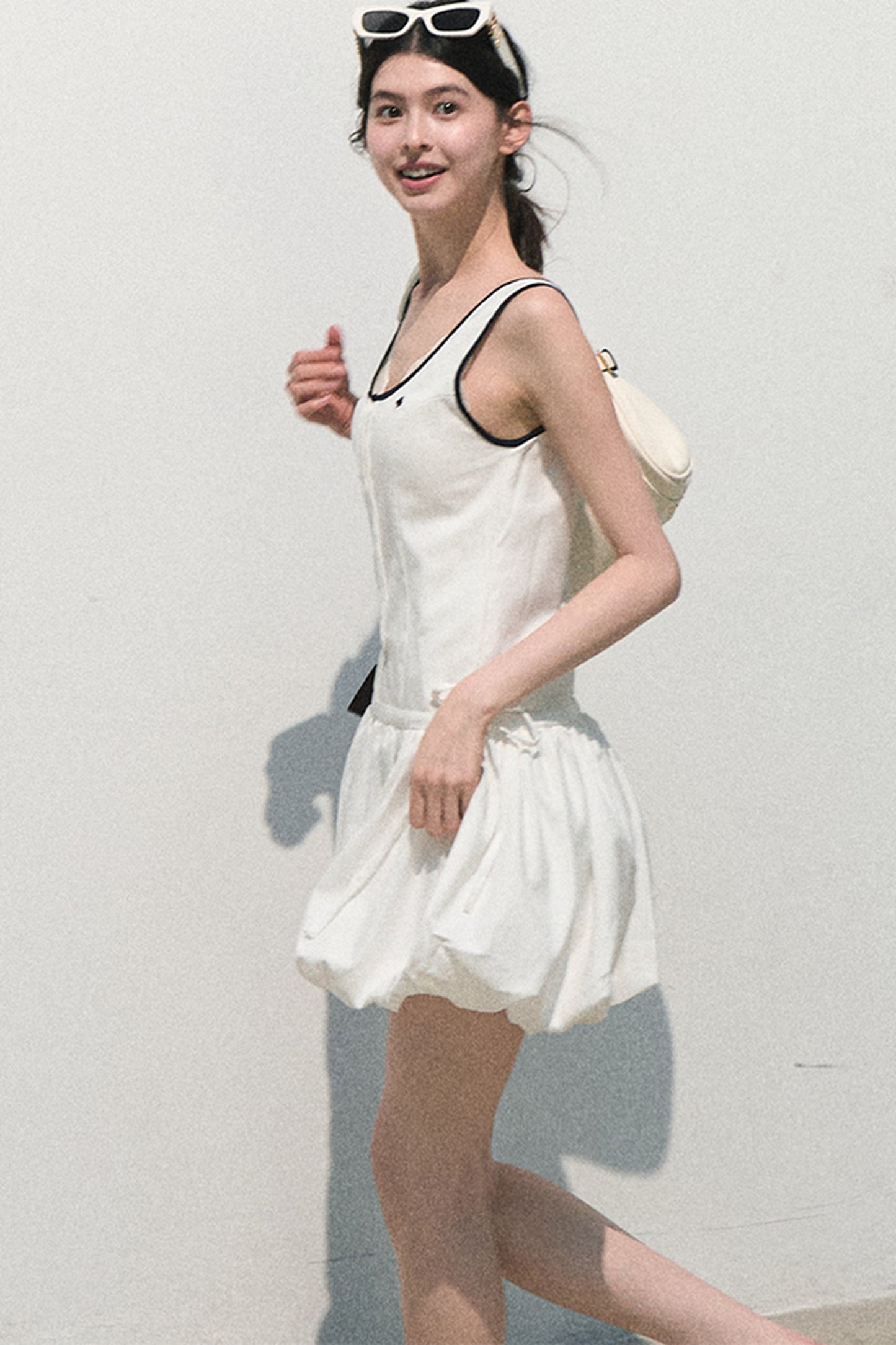 Sleeveless Puff Camisole Dress