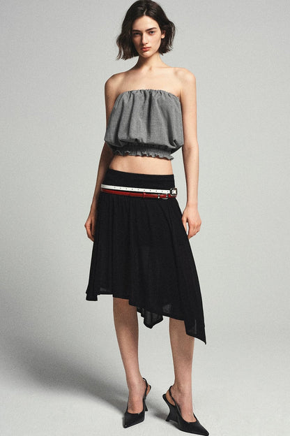Kurzes Tube-Top aus Wollmischung