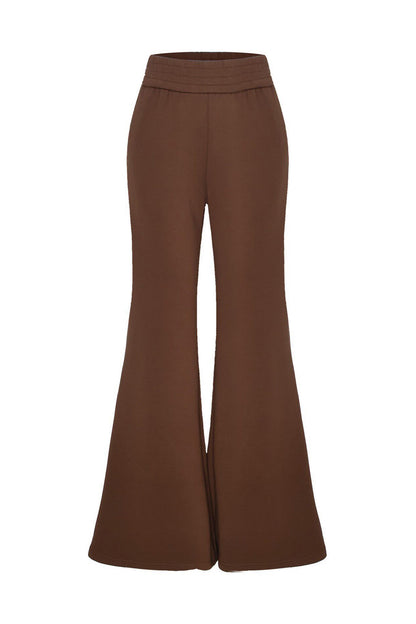 Wool Fur Horn Button Coat and Pants Set-Up