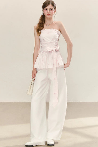 Elegant Wide-Leg White Pants