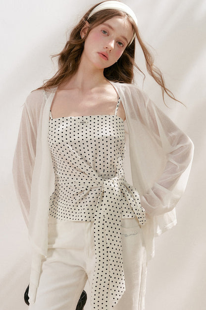 Asymmetrical Polka Dot Camisole