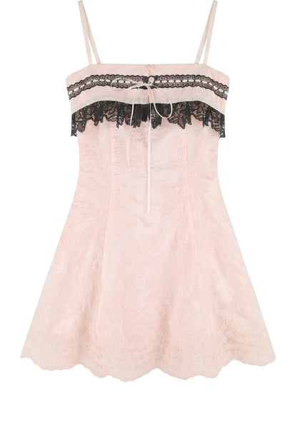 Lace Knit Cardigan and Tencel Dress Set-Up