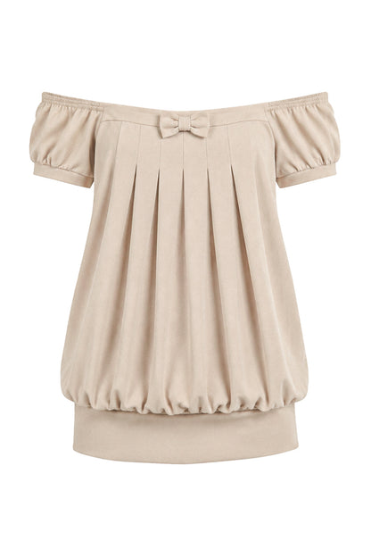 Bow Square-Neck Floral Dress Set-Up