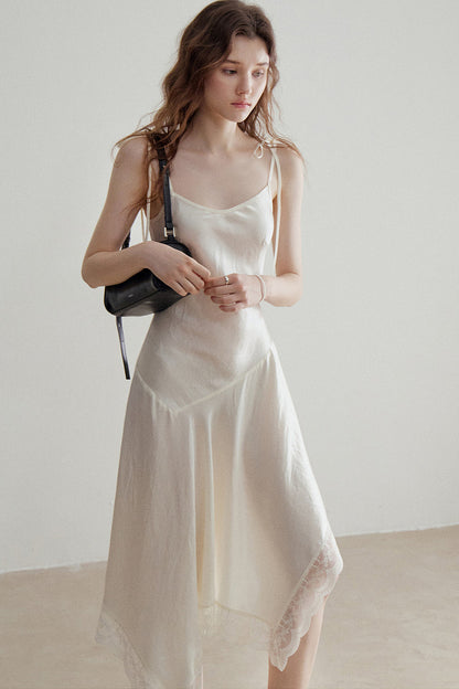 French Acetate Satin Slip Dress