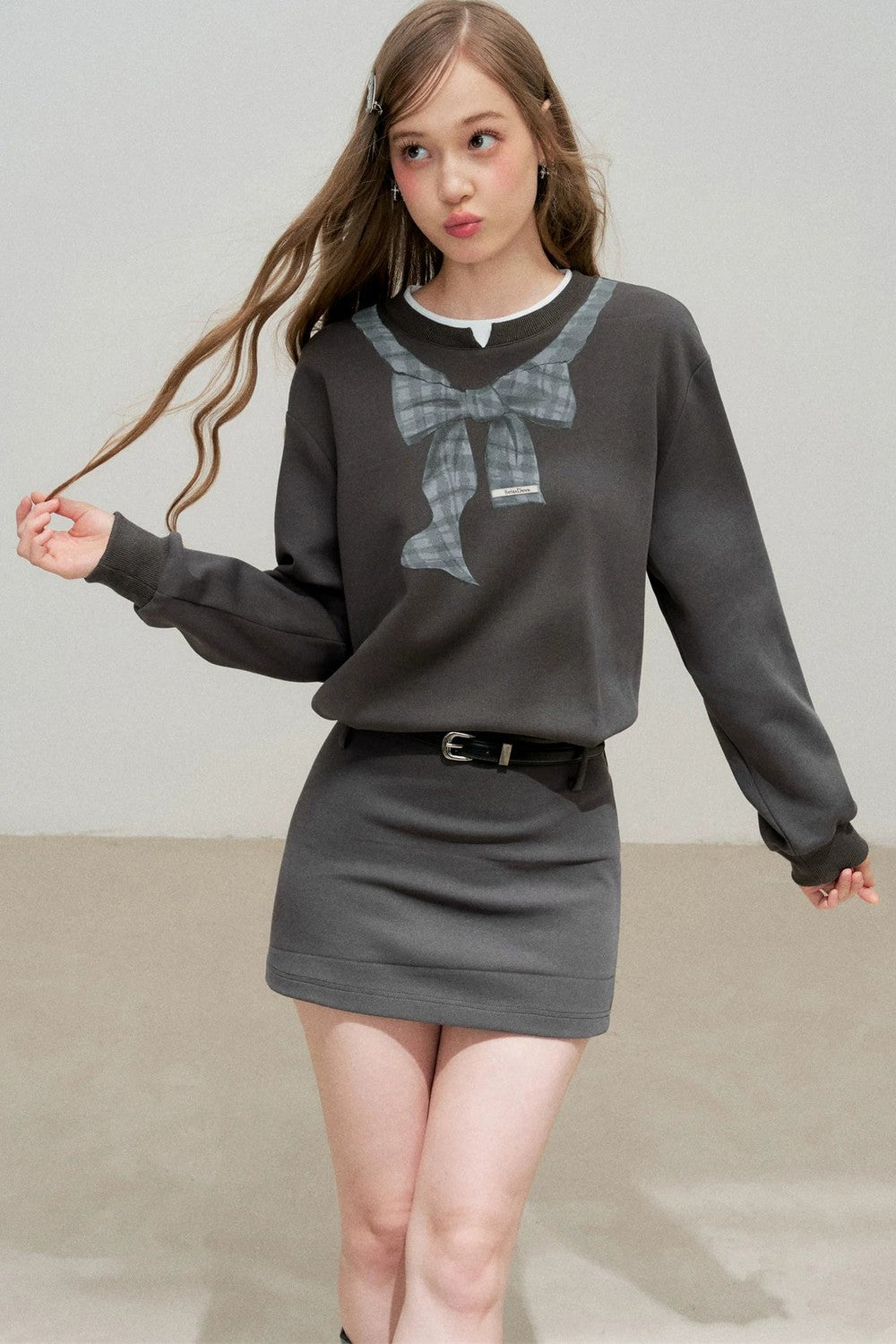 Printed Hoodie Dress