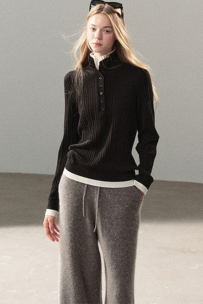 Layered-Look Knit Top Set