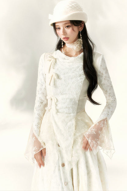 Butterfly Dream Knit Layered-Look and Skirt Set-Up