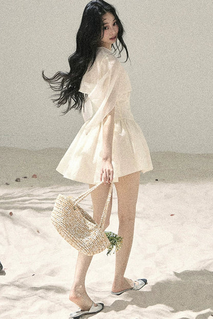 Misty French Puffy Dress Set