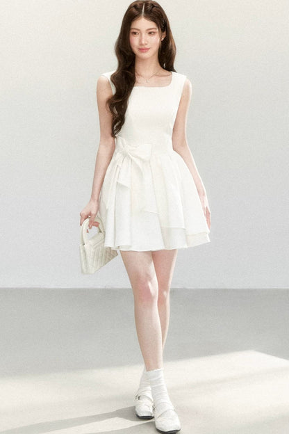 Bowknot Suspender Dress