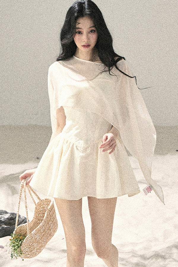 Misty French Puffy Dress Set