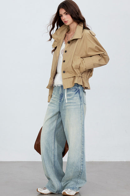 Modern Stand Collar Windbreaker Jacket