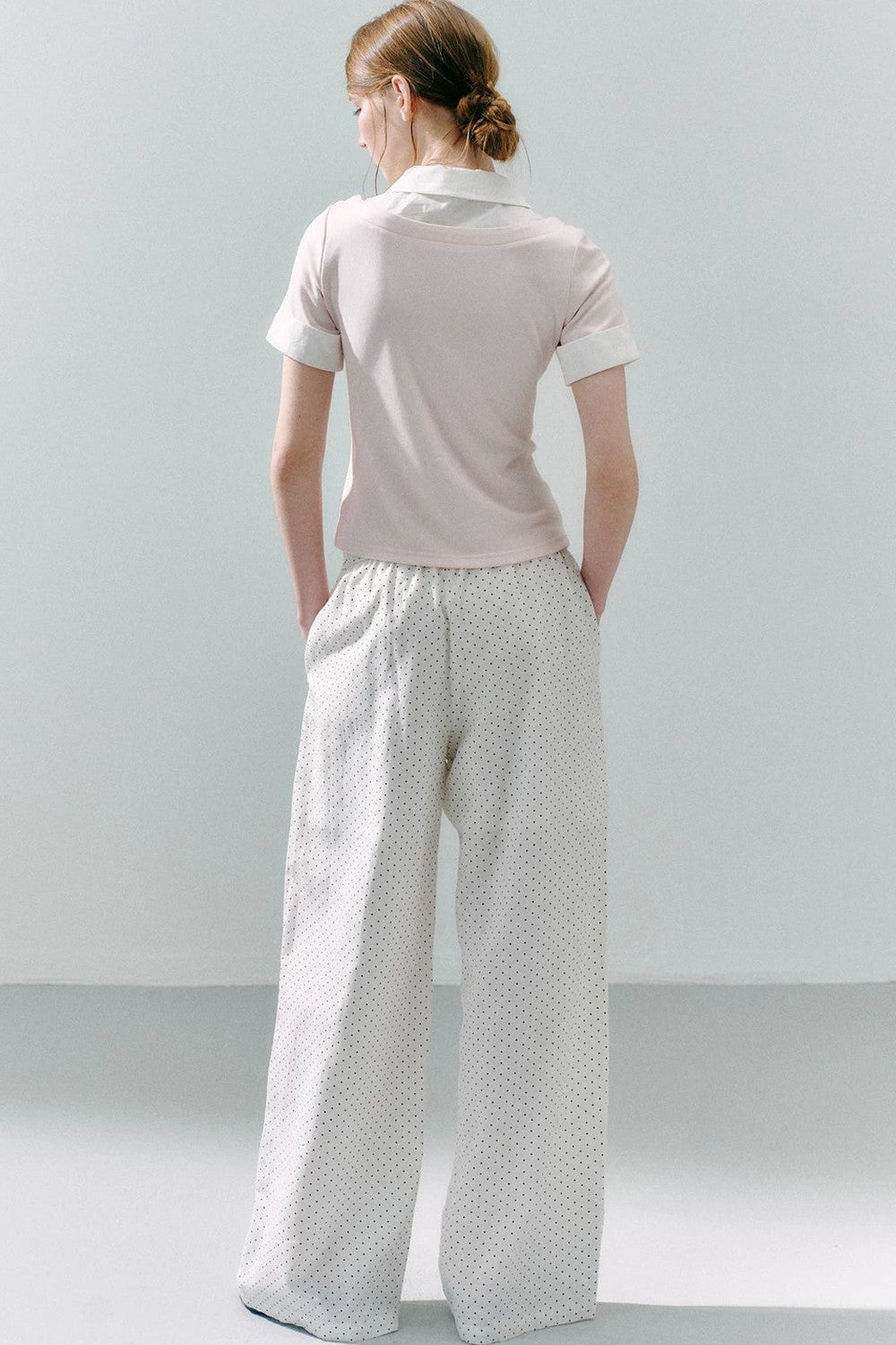 Haut preppy en modal patchwork