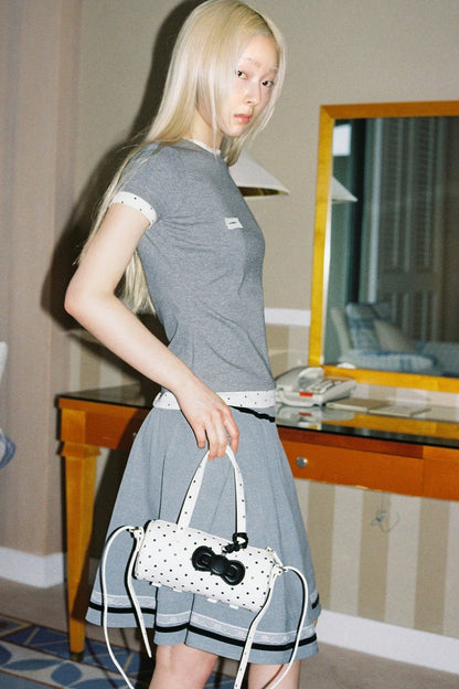 Bow Polka Dot Bucket Bag