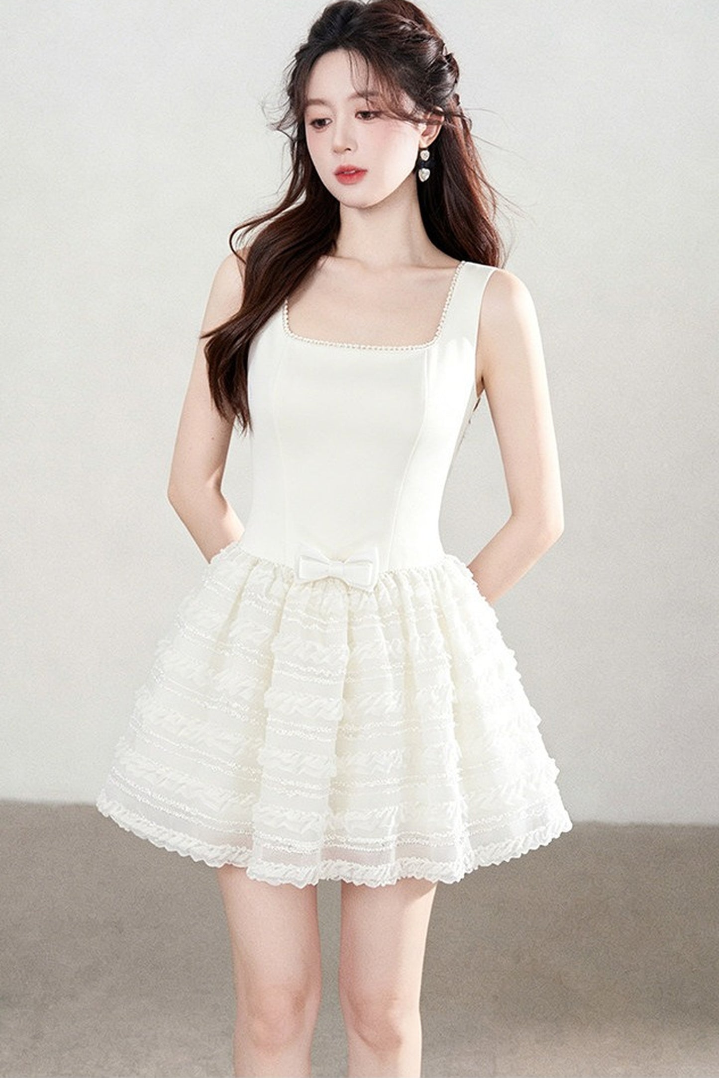 Suspender Lace Puffy Dress