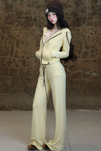 Solid Color Straight Sweatpants
