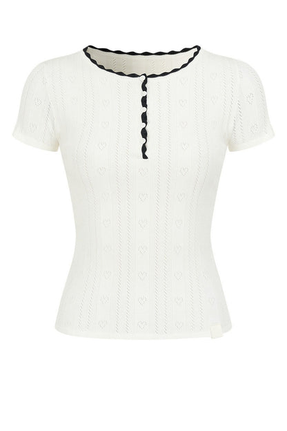 Heartbeat Ruffled Henley Top