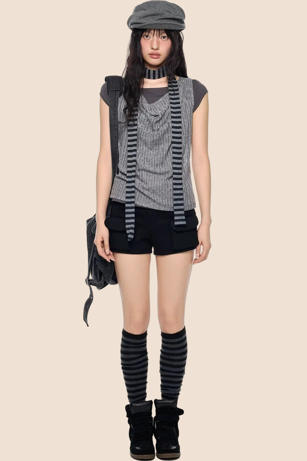 Vintage Scoop Neck Knit Top