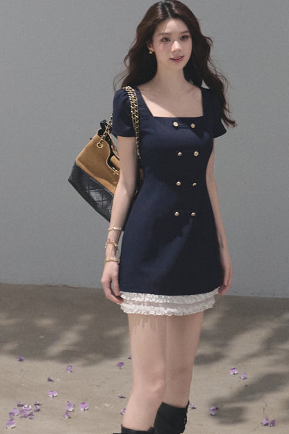 Layered Waves Lace Dress