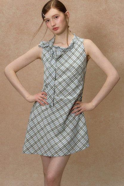 Starry Night Plaid Dress