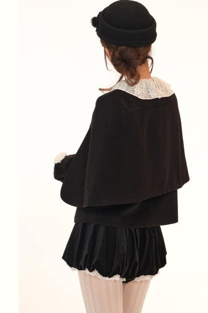 Autumn Lace Ruffle Coat Set-Up