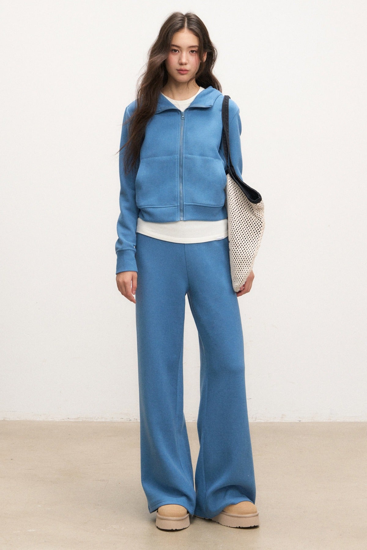 Zip Sweatshirt Jacket and Pants Set-Up