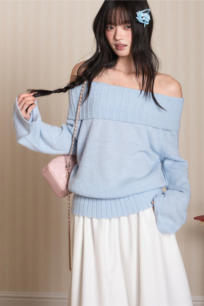 Off-Shoulder Knit Top