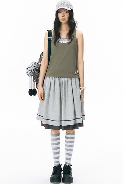 Detachable Striped Knit Camisole