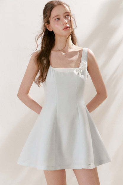 A-Linien-Minikleid mit Schleife