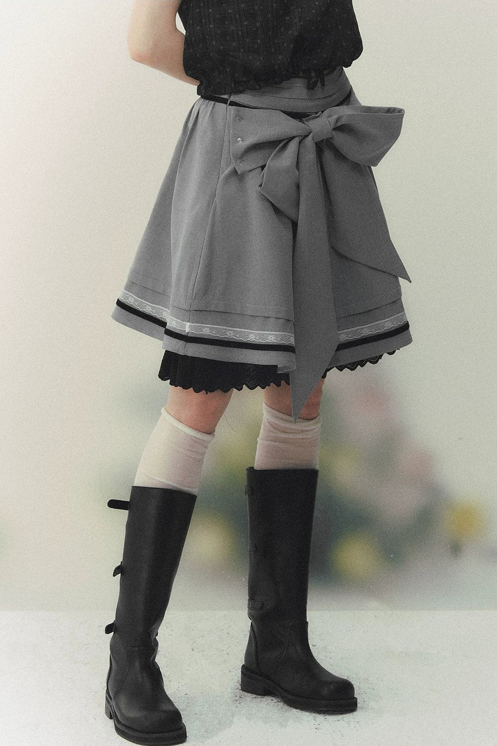 Bow Lace A-Line Skirt