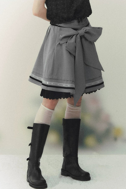 Bow Lace A-Line Skirt