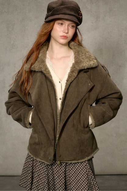 Cloud Shearling Biker Jacket