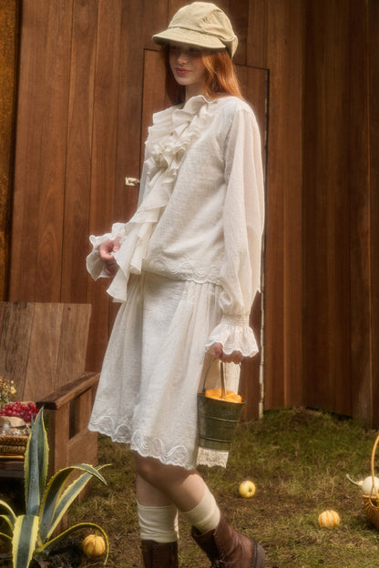 Tencel Cotton Lace Trim Set