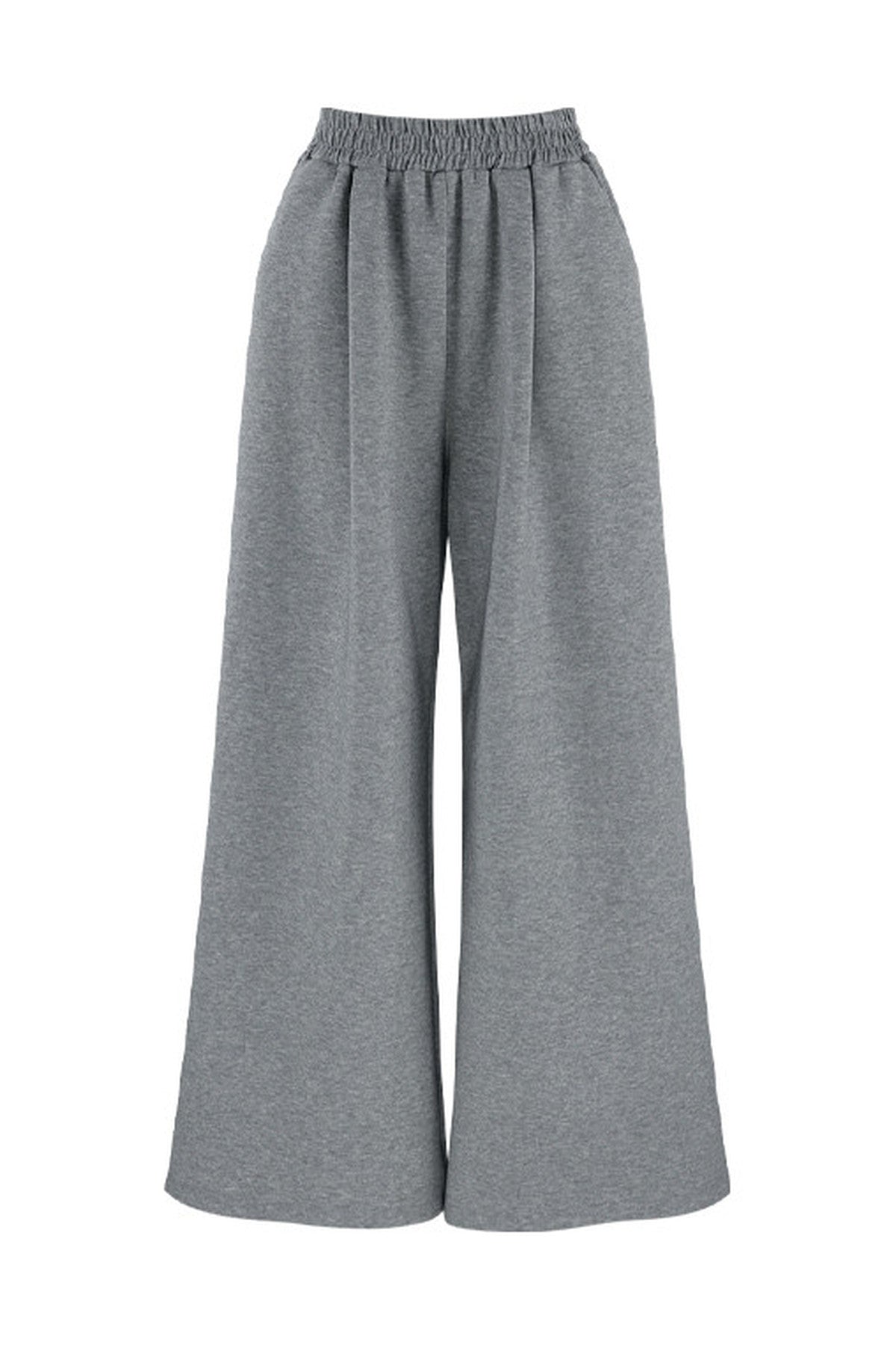 One-Shoulder Striped Sweatshirt and Wide-Leg Pants Set-Up