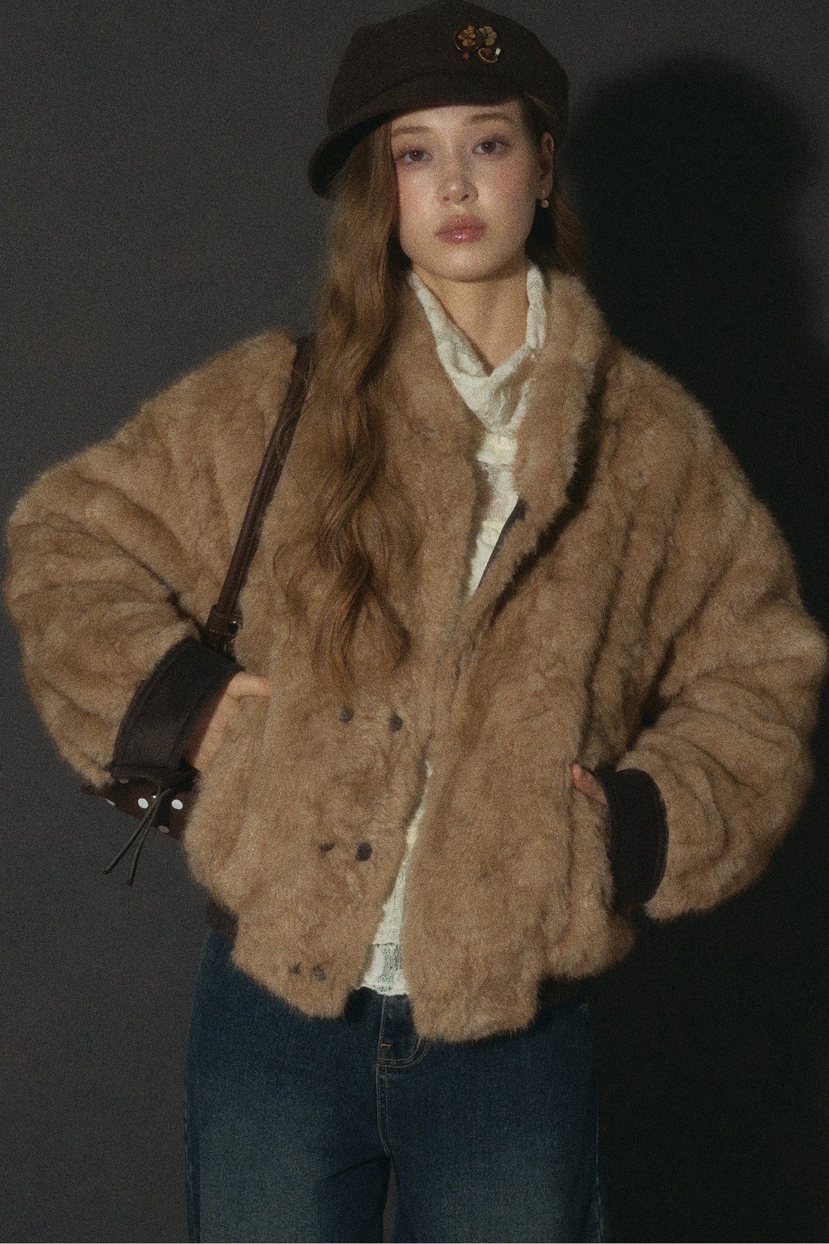 Reversible Faux Suede Plush Jacket