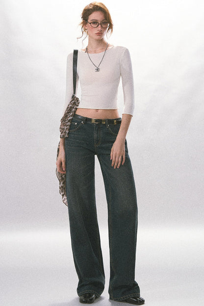 Ceinture minimaliste à boucle carrée