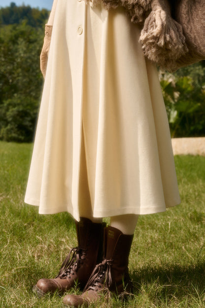 Retro Wool Doll Collar Dress