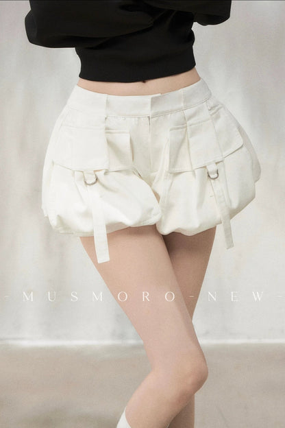 Vintage Puff Cargo Skirt Pants