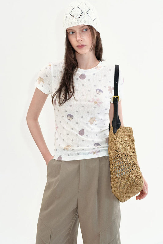 Polka Dot Slim Top