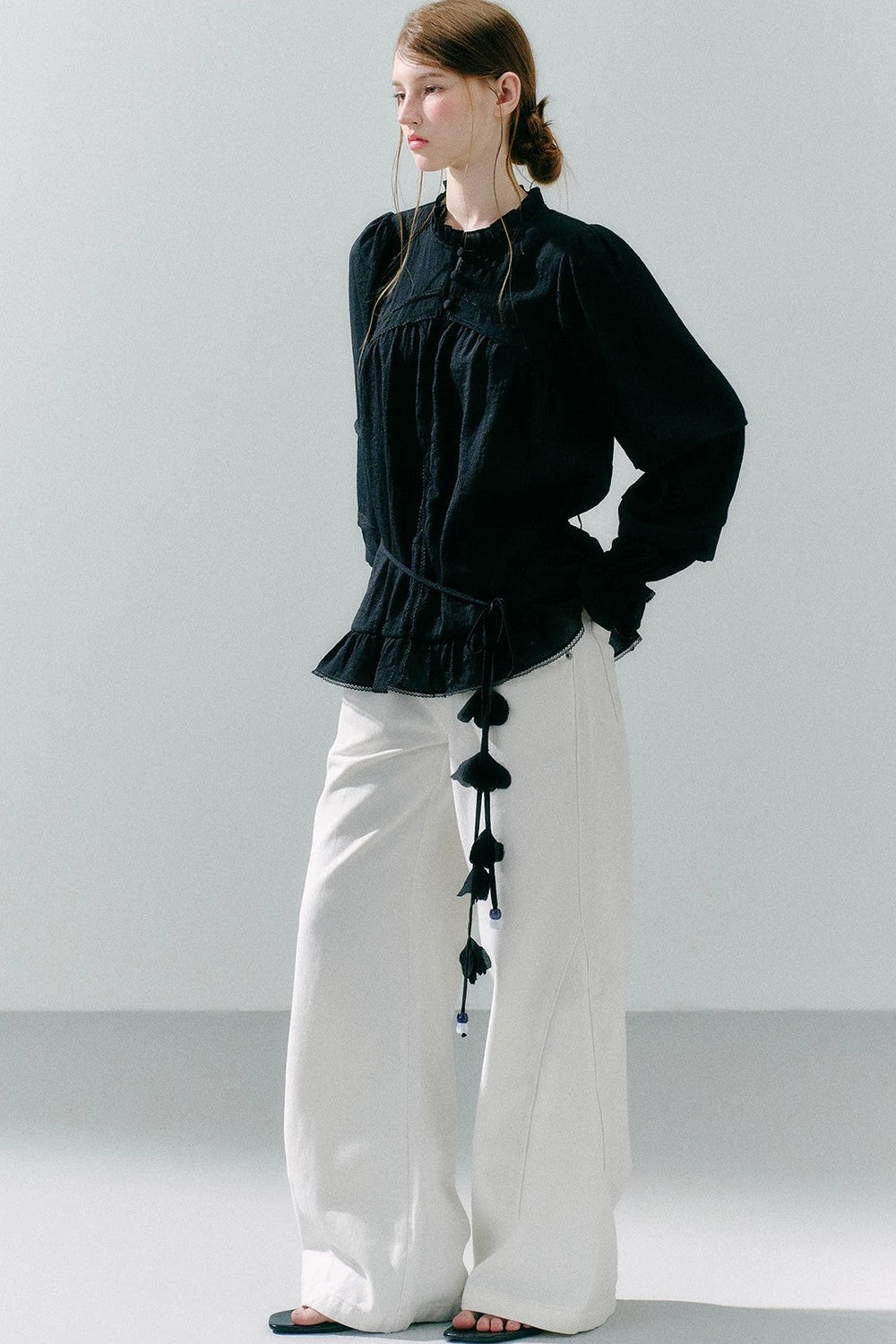 Woven Lace Acetate Top