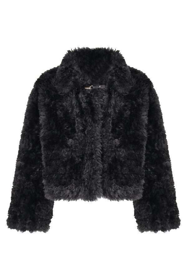 Fuzzy Shearling Coat, Skirt and Pants Set-Up