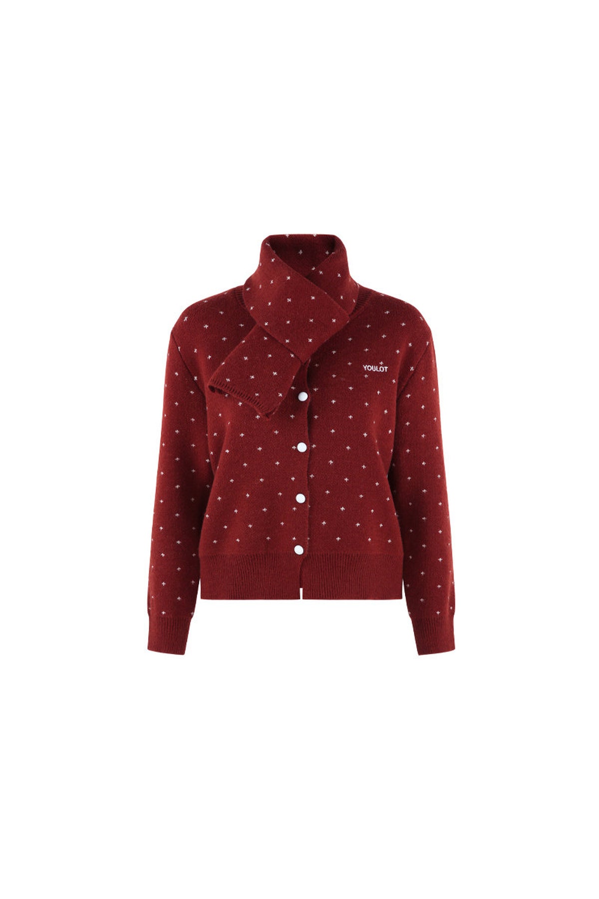 Short Woolen Knit Cardigan