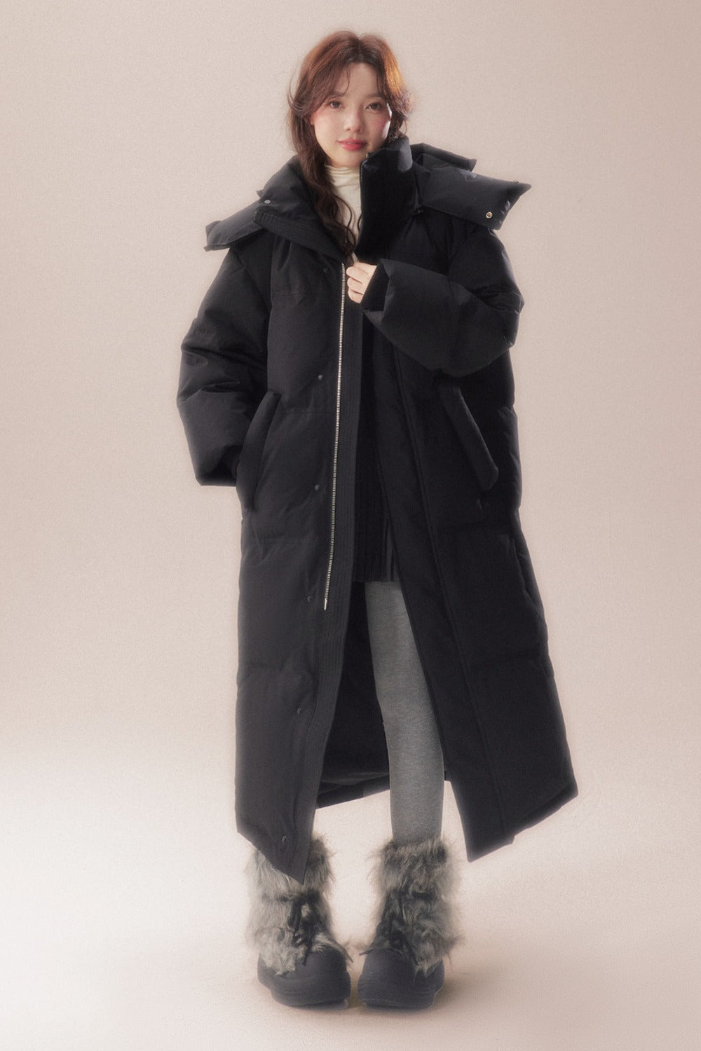 Long 90 White Goose Down Coat