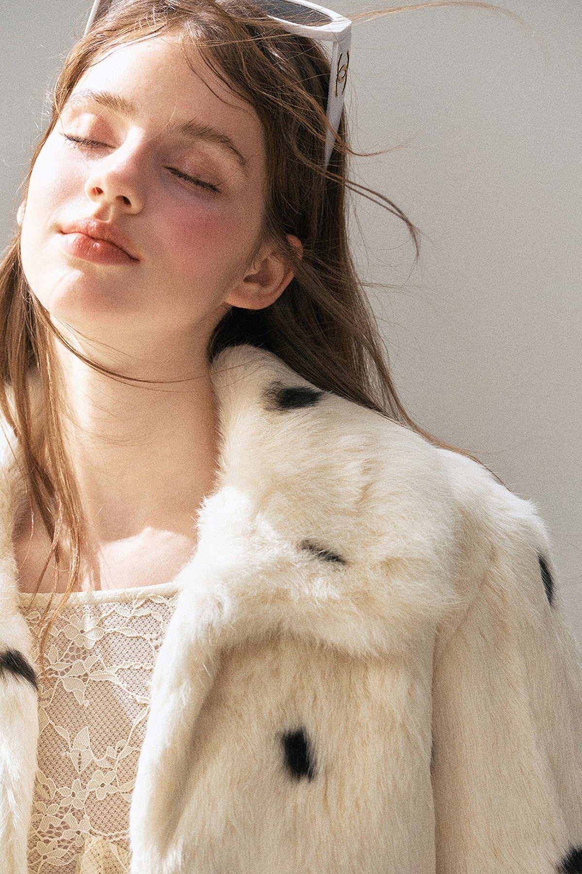 Spotted Rabbit Fur Jacket