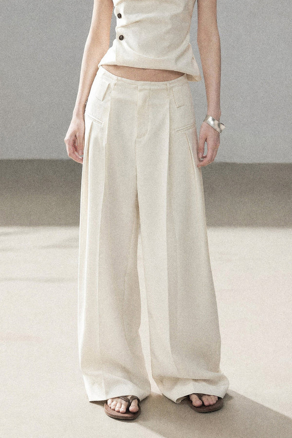 Cloud Shoulder Sleeveless Top and Pants Set
