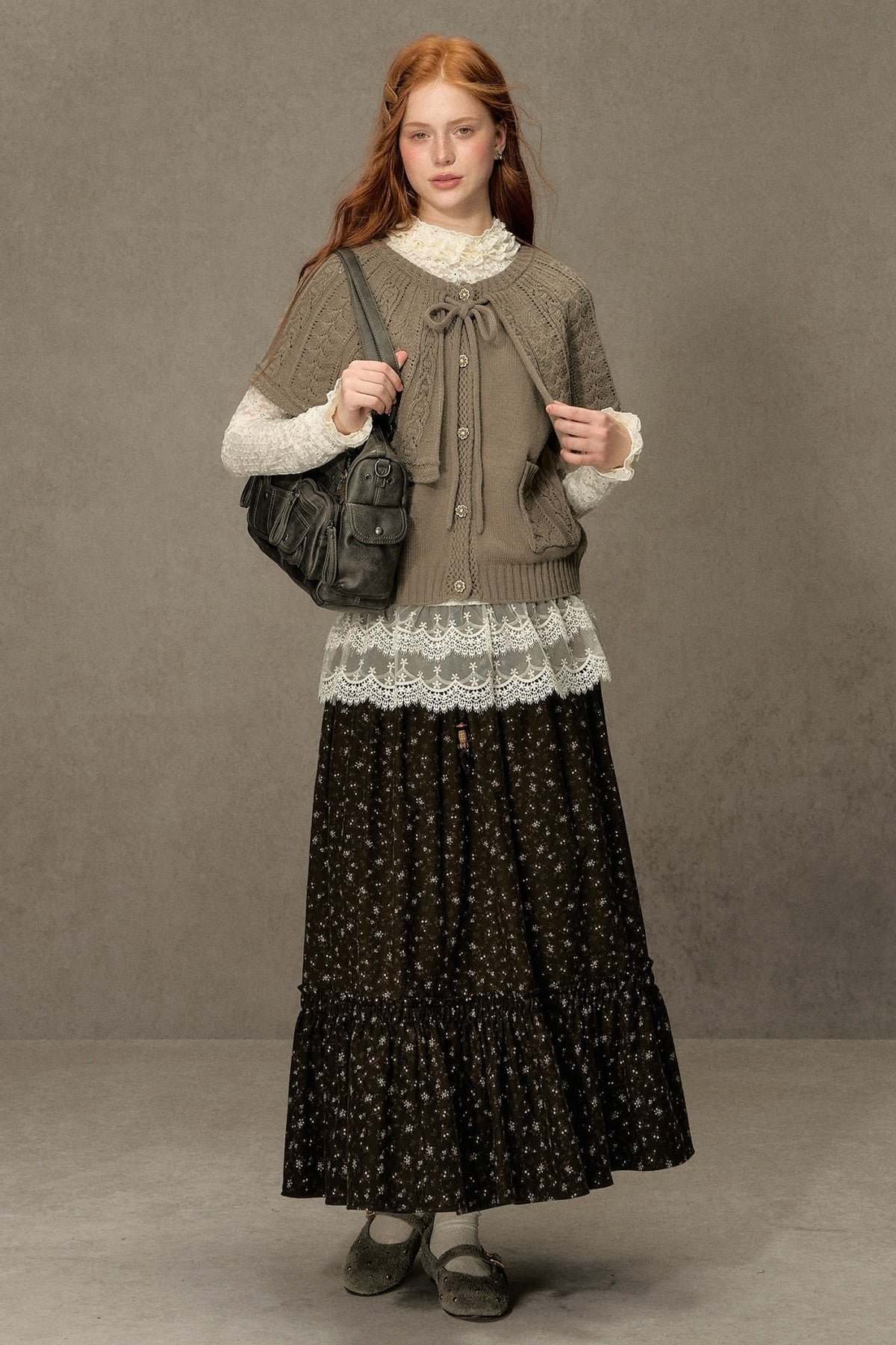 Cable Knit Cape Sweater