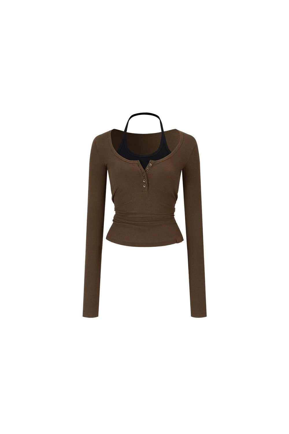 Viapitti Halter Neck Faux Lyocell Top