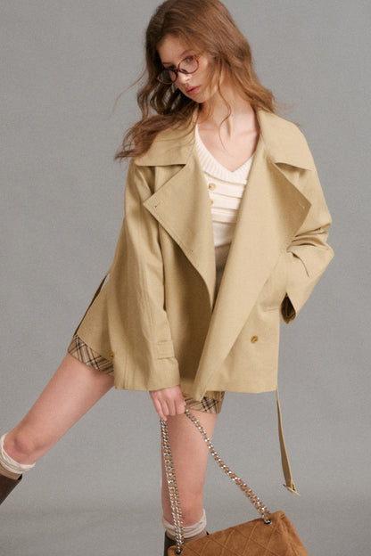 Structured Short Trench Coat