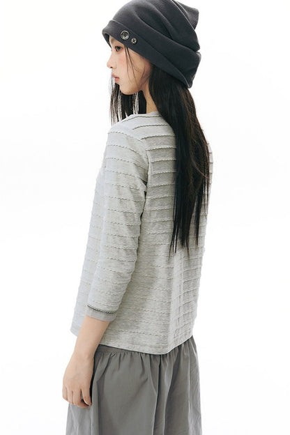 Haut cardigan tricoté à manches longues