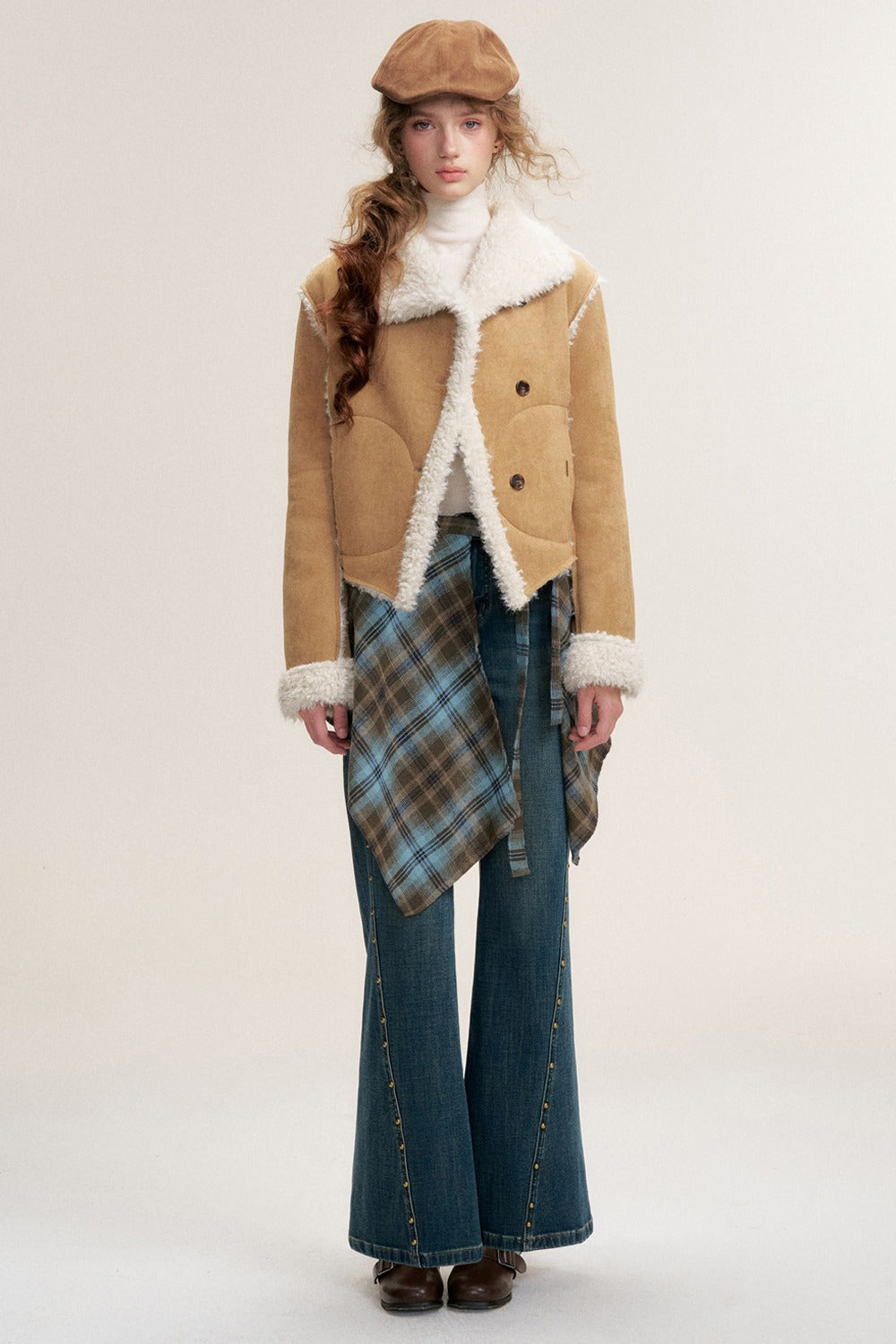 Vintage Brown Faux Fur Coat