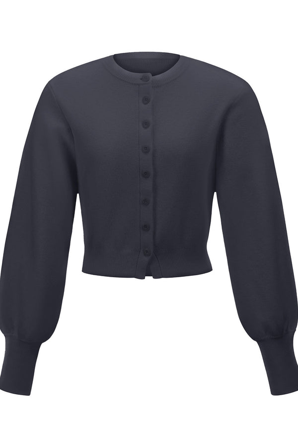 Pure Wool Round Neck Cardigan